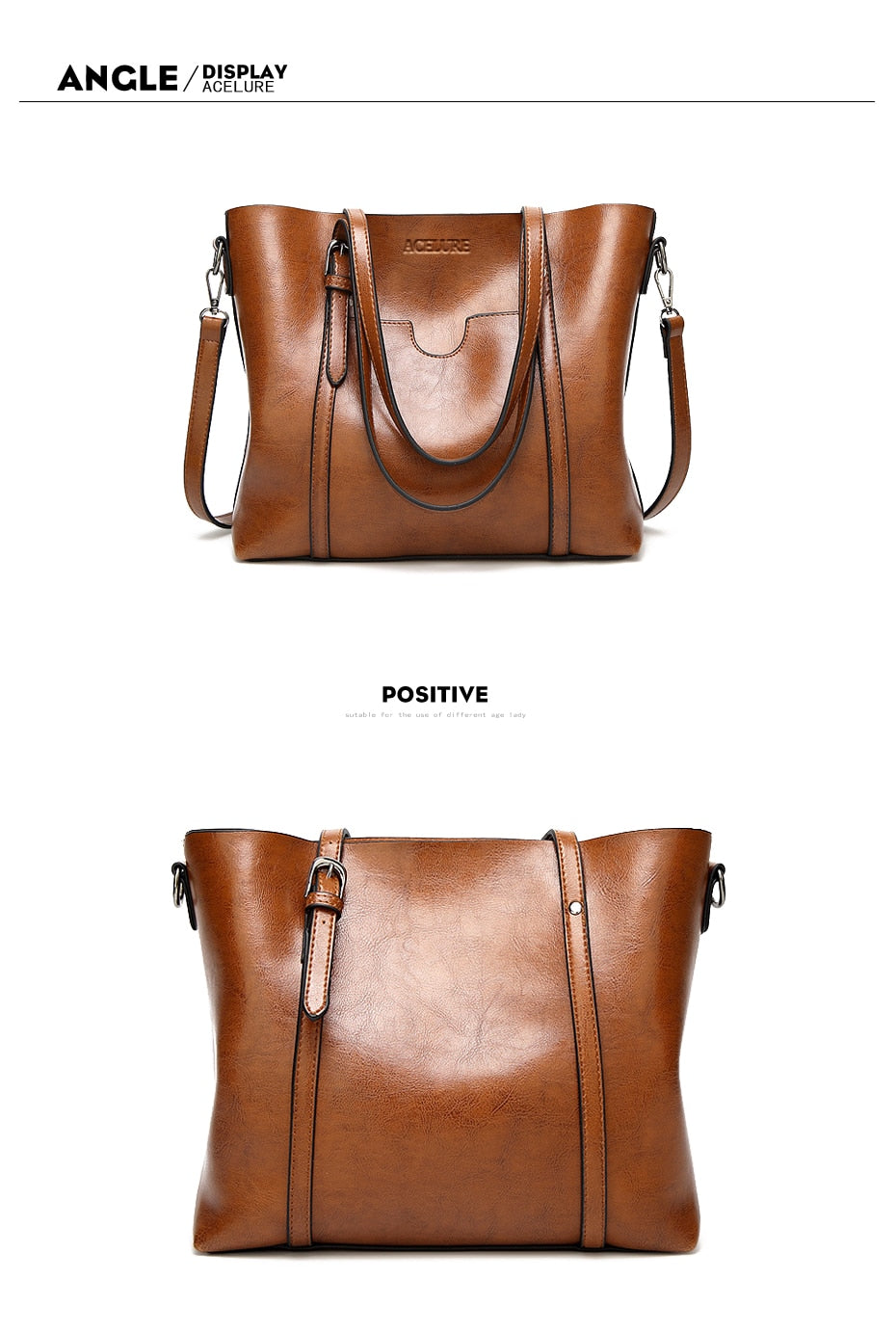 ACELURE Women's Leather Handbag