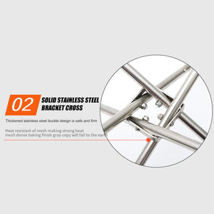 Portable Folding Stainless Steel Campfire Stand