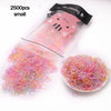 1000pcs/Pack Colorful Disposable Hair Rubber Bands