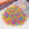 1000pcs/Pack Colorful Disposable Hair Rubber Bands