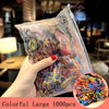 1000pcs/Pack Colorful Disposable Hair Rubber Bands