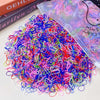 1000pcs/Pack Colorful Disposable Hair Rubber Bands