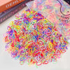 1000pcs/Pack Colorful Disposable Hair Rubber Bands