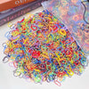 1000pcs/Pack Colorful Disposable Hair Rubber Bands