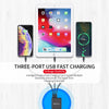 USB Fast Charger 3 Port With LED Display Phone Adapter