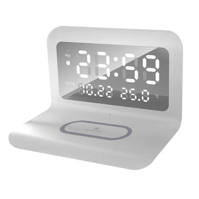 3-in-1 Wireless Phone Charger with Alarm Clock & LED Display
