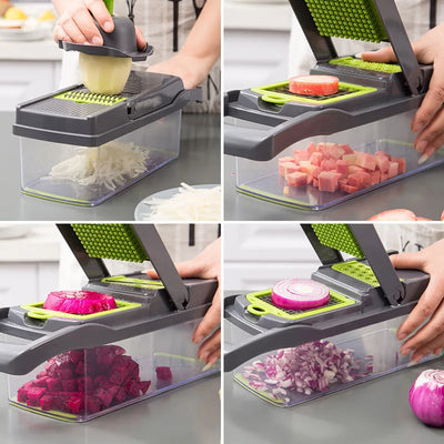 14/16 in 1 Multifunctional Vegetable Chopper - Slicer Dicer Cut