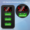 USB Fast Charger 3 Port With LED Display Phone Adapter