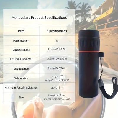 HD Monocular Compact Portable Telescope