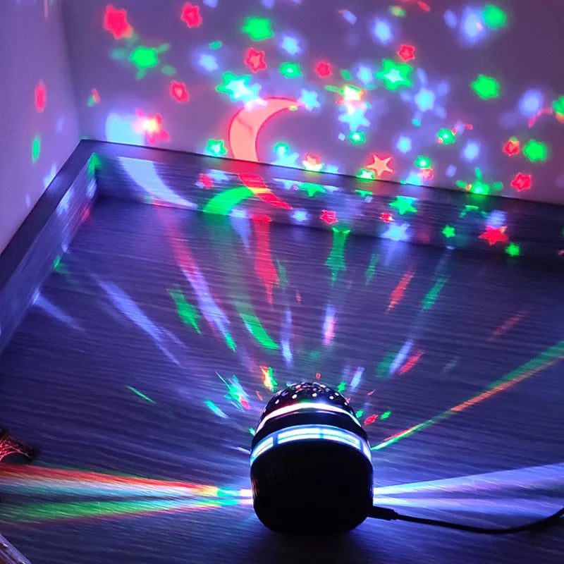 Star Projector Colorful Rotating  Ball Light