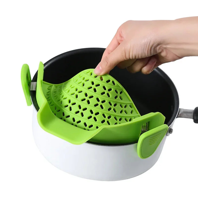 Silicone Clip-on Kitchen Strainer