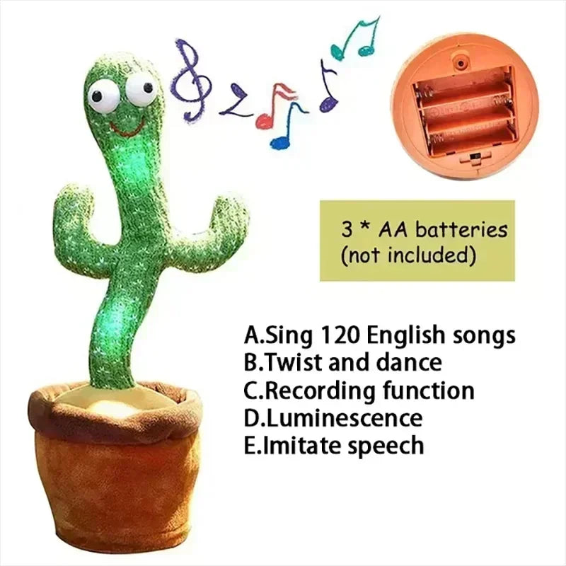 Talking Cactus Toy with LED 120 English Songs