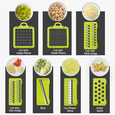 14/16 in 1 Multifunctional Vegetable Chopper - Slicer Dicer Cut