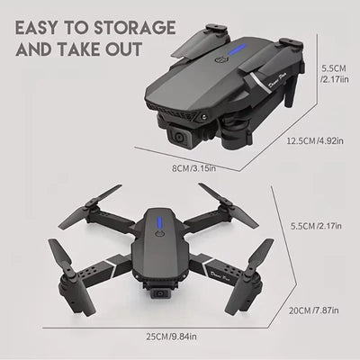 New E88 Pro RC Drone 4K Professional With 1080P Wide Angle Dual HD Camera