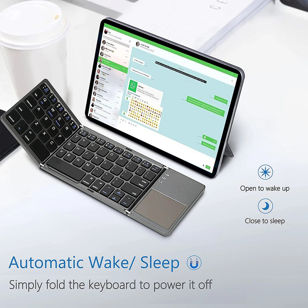 Wireless Foldable Bluetooth Keyboard