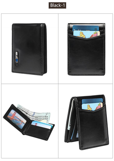 Smart Anti-lost  Tracker  Genuine Leather  Wallets