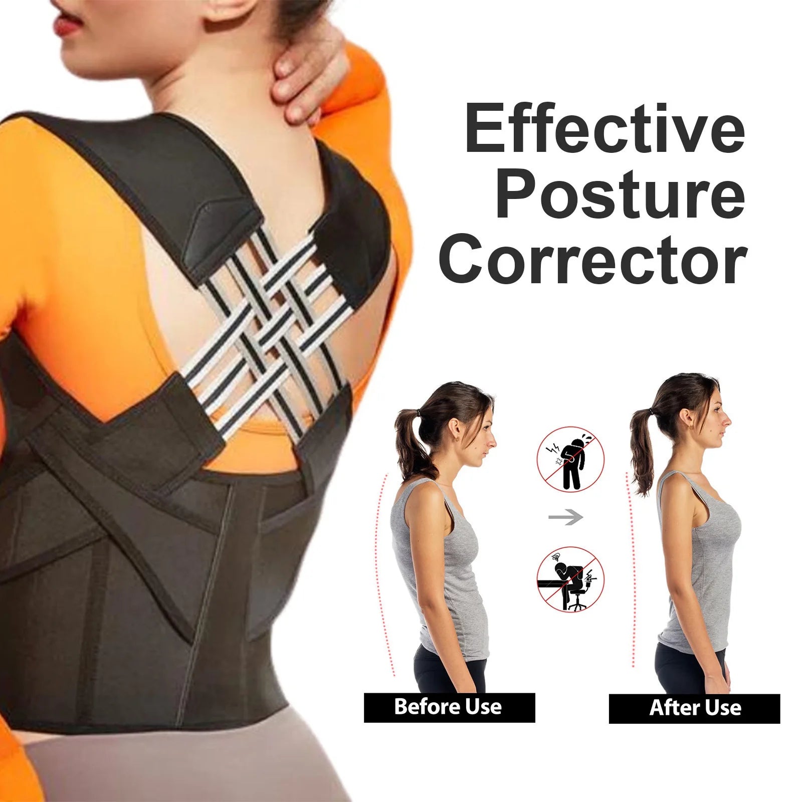 Adjustable Posture Back Support Strap