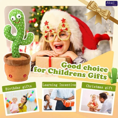 Talking Cactus Toy with LED 120 English Songs