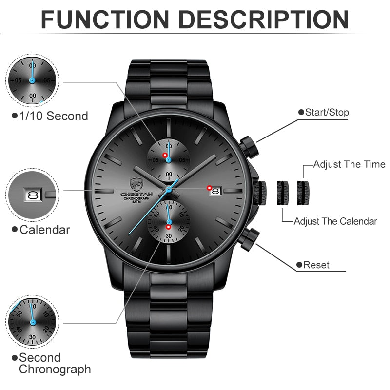 CHEETAH Watch Top Brand Male Business Quartz Wristwatch