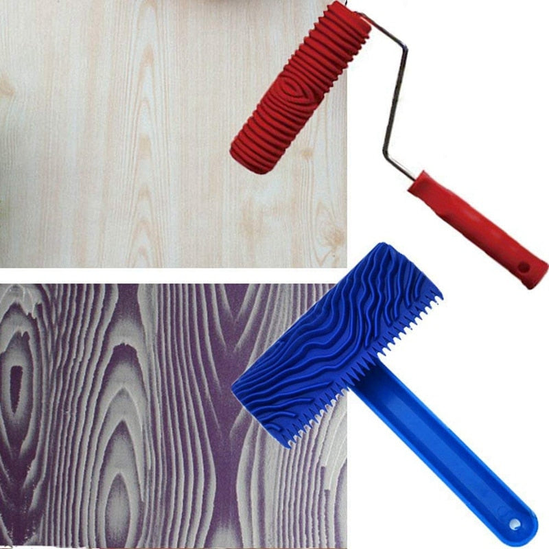 Imitation Wood Pattern Painting Rubber Roller Coating Emboss