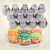 Professional Baking Decorating Nozzles - New Russian Tulip Nozzles 13Pcs #86716