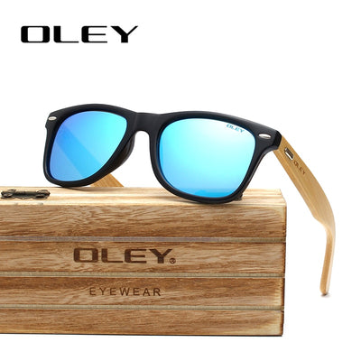 OLEY  Brand Bamboo Polarized Sunglasses