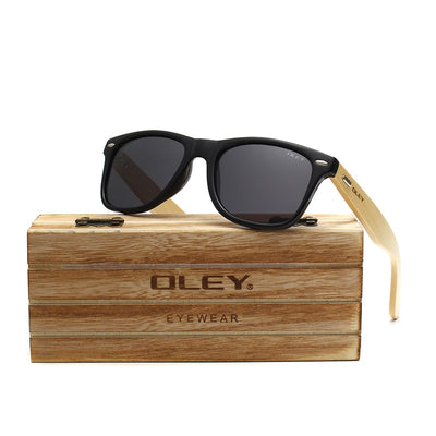 OLEY  Brand Bamboo Polarized Sunglasses