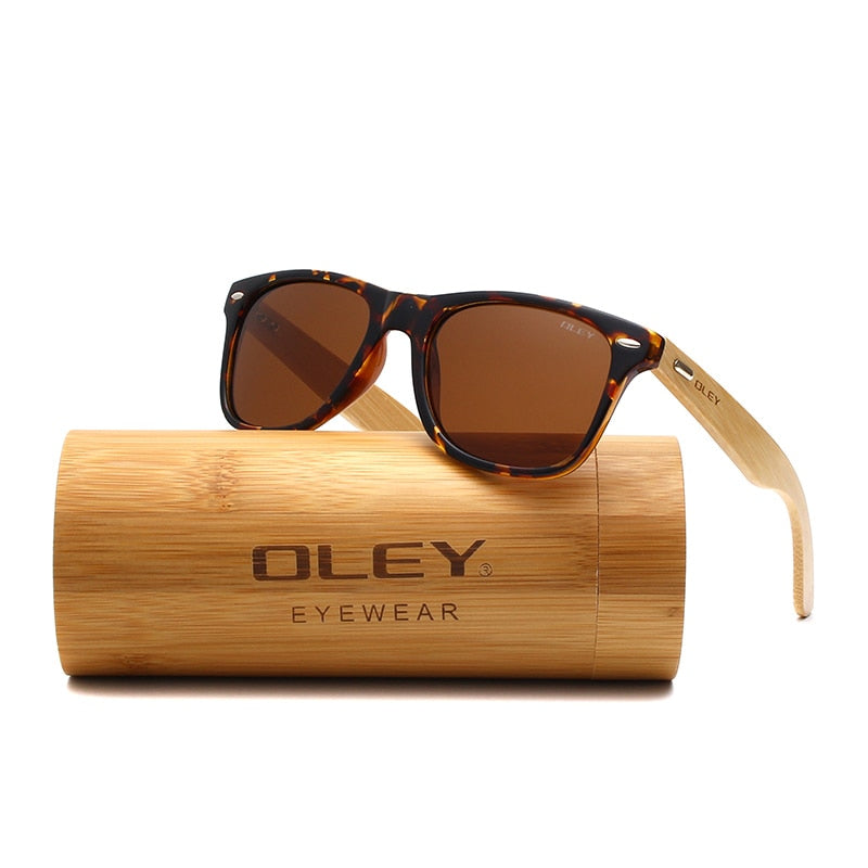 OLEY  Brand Bamboo Polarized Sunglasses