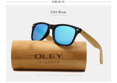 OLEY  Brand Bamboo Polarized Sunglasses