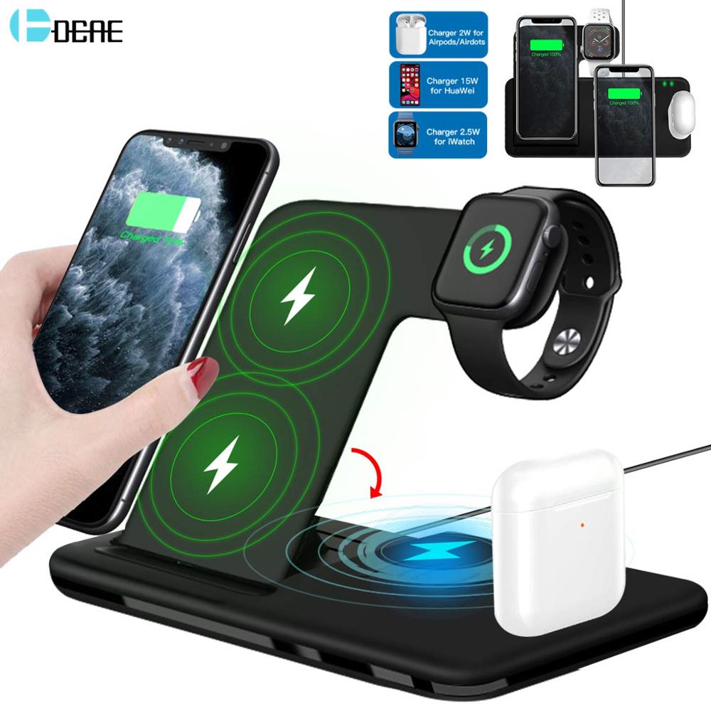 4 in 1Fast Wireless Foldable Charger Stand For iPhone and Apple Watch