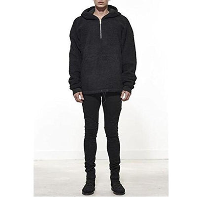 WEST NINETIES Half Zipped Sherpa Hoodie