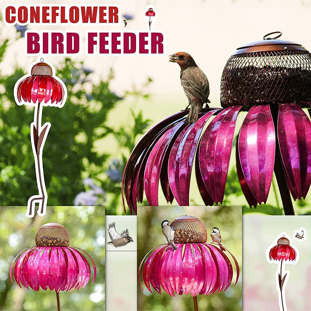 Coneflower Bird Feeder Container