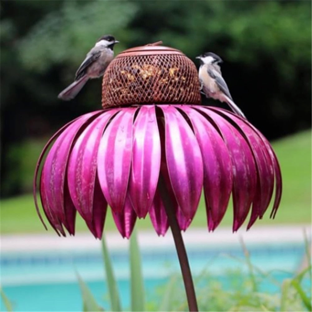 Coneflower Bird Feeder Container