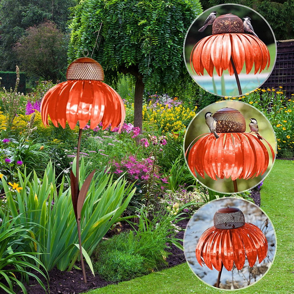 Coneflower Bird Feeder Container