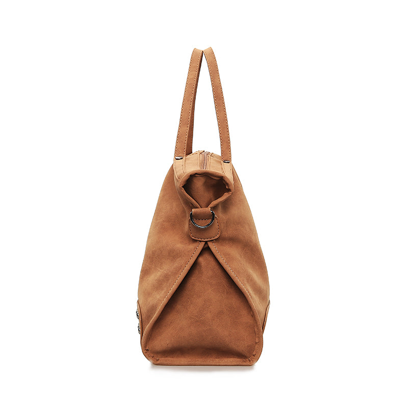Vintage Rivet Nubuck Leather Women Bag