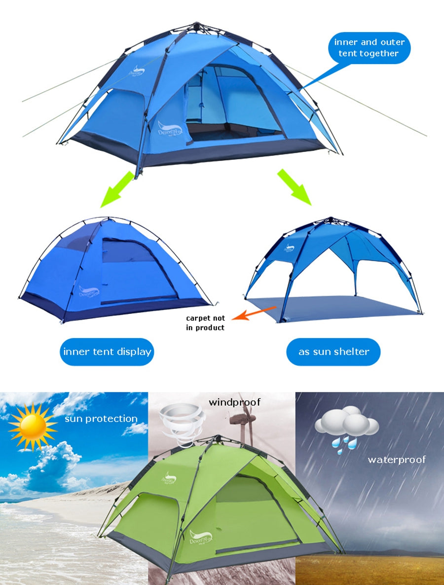 Automatic Camping Tent Instant Setup Portable