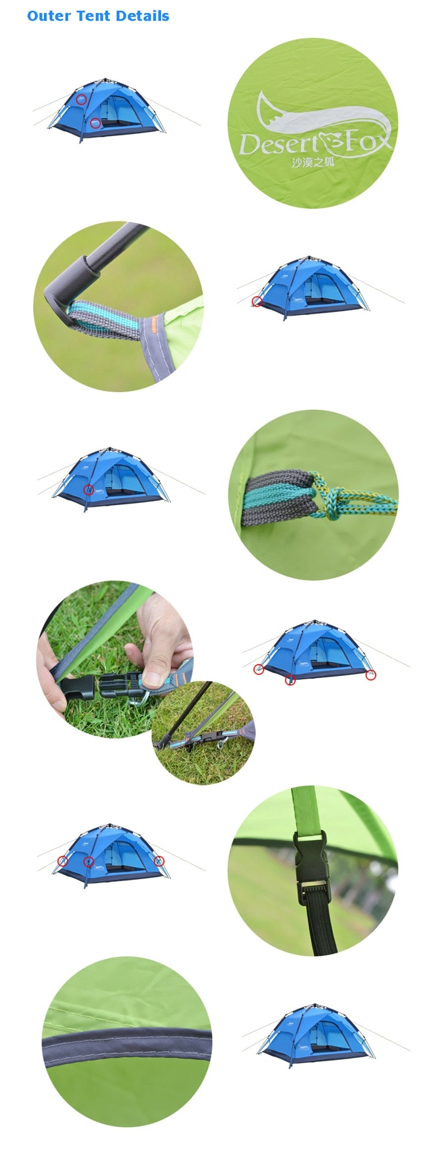 Automatic Camping Tent Instant Setup Portable