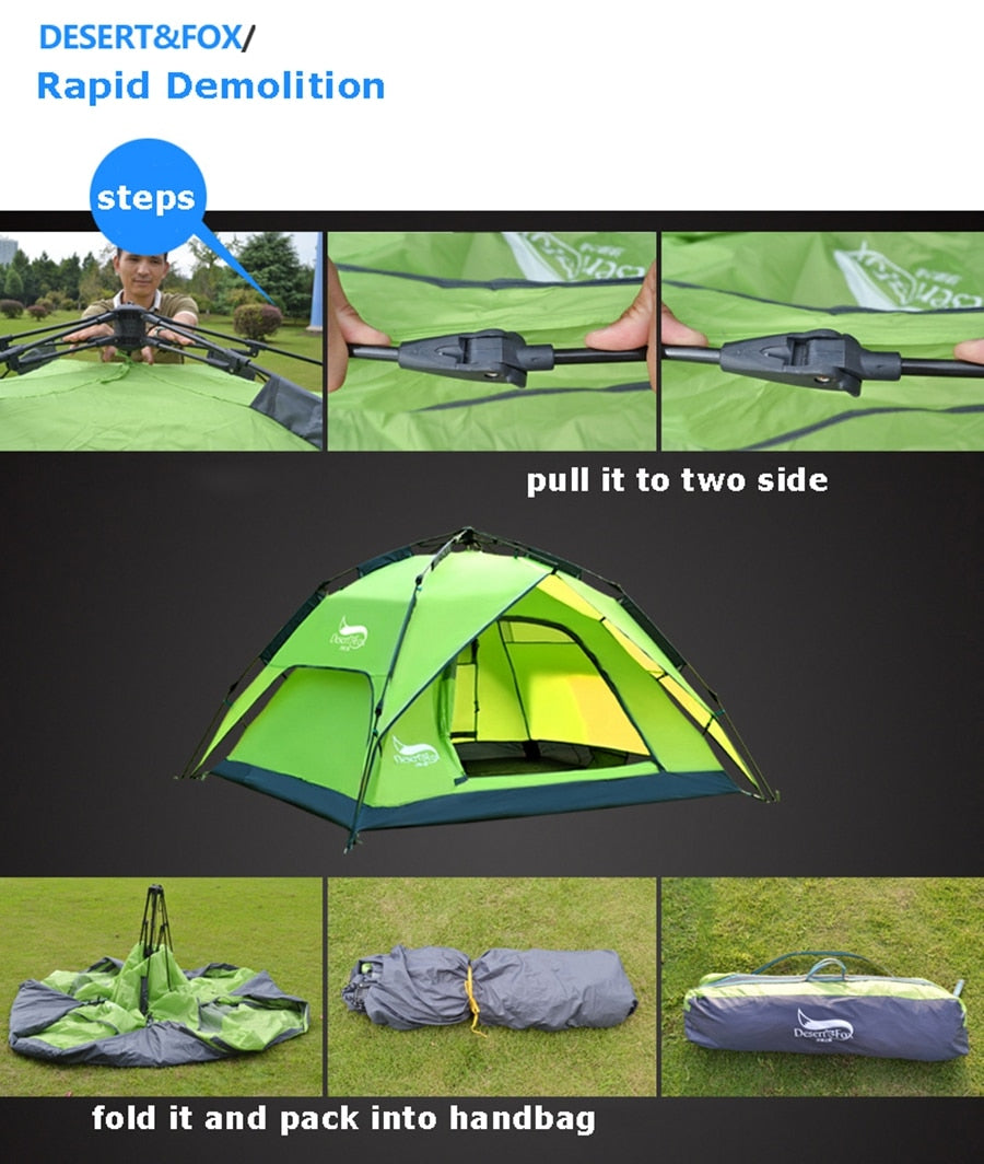 Automatic Camping Tent Instant Setup Portable