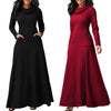 Women Long Sleeve Maxi Dress With Pocket