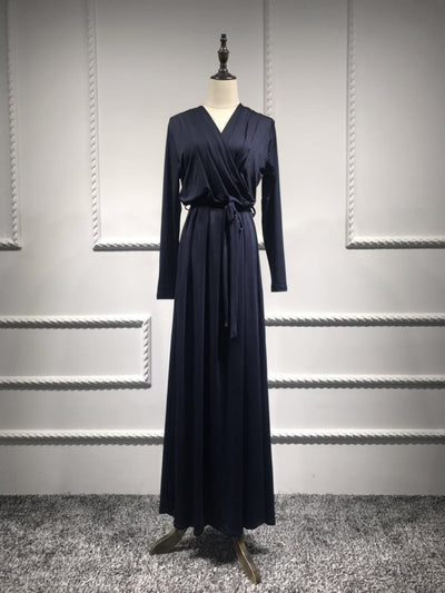 Elegant Pleated Full Length Dress