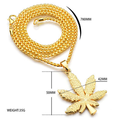 Maple Leaf Necklace Pendant Gold/ Silver Plated