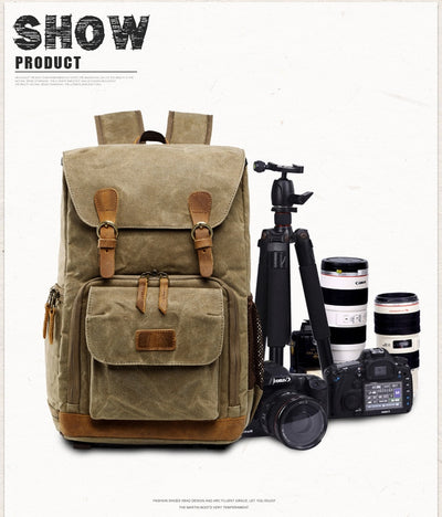 Vintage Waterproof Photography Backpack