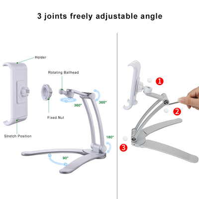 Desktop & Wall Pull-Up Lazy Bracket for Cell Phone / Tablet