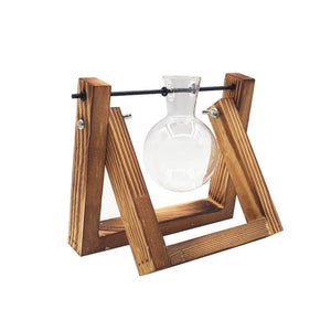 Terrarium Creative Hydroponic Plant Transparent Wooden Frame Vase