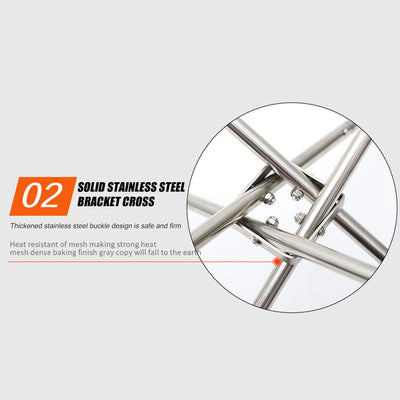 Portable Folding Stainless Steel Campfire Stand