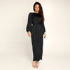 Fashionable Satin Maxi Dress