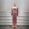 Fashionable Satin Maxi Dress