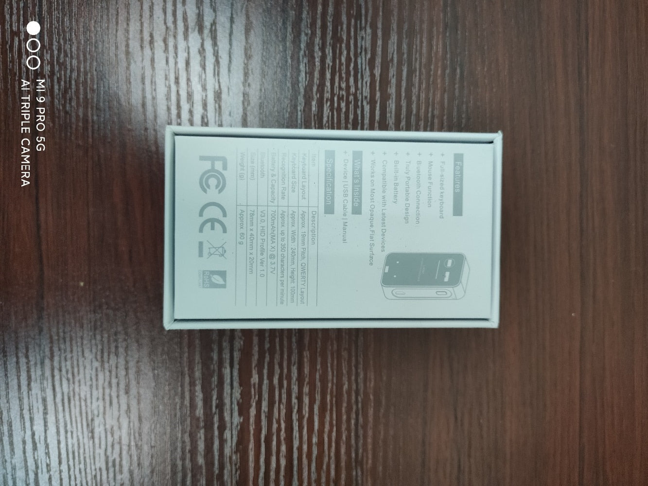 Wireless Projection Virtual Bluetooth Keyboard