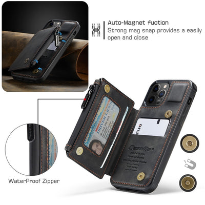 Luxury Genuine Leather iPhone Wallet Case