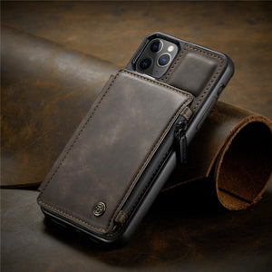 Luxury Genuine Leather iPhone Wallet Case